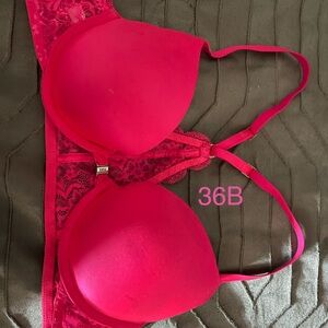 Victoria's Secret Vibrant Pink Lace Bra